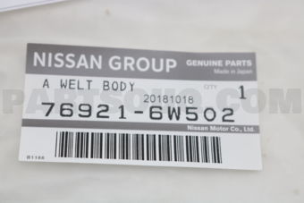 769216W502 WELT-BODY SIDE,FRONT RH