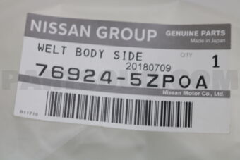 769245ZP0A Nissan WELT BODY SIDE