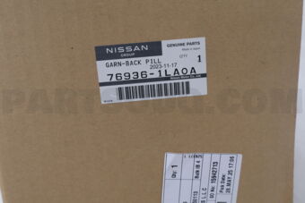 769361LA0A Nissan GARNISH-BACK PILLAR,RH