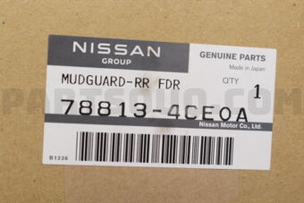 788134CE0A MUDGUARD-RR FDR