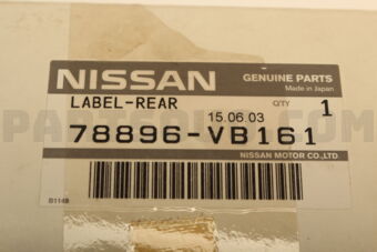 78896VB161 LABEL-NAME,REAR WINDOW