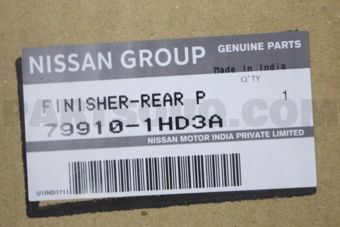 799101HD3A FINISHER-REAR PARCEL SHELF