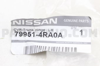 799514RA0A COVER ASY TRUNK LID HINGE, LH