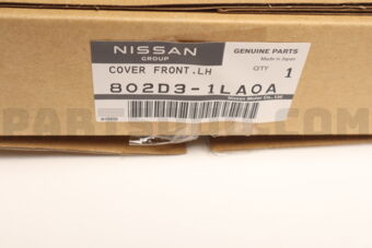 802D31LA0A Nissan COVER FRONT DOOR SASH,LH