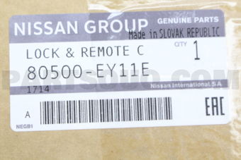 80500EY11E LOCK & REMOTE C