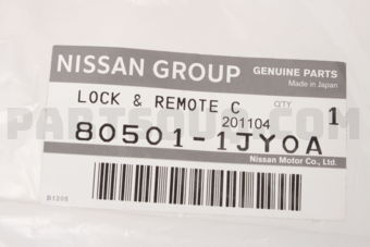 805011JY0A LOCK & REMOTE CONTROL ASSY-FRONT D