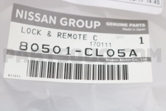 80501CL05A LOCK & REMOTE C