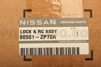 80501ZP70A LOCK &amp; REMOTE CONTROL ASSY-FRONT DOOR,LH