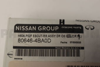 806464BA0D ESCUTCHEON OUTSIDE HANDLE,FRONT DOOR RH