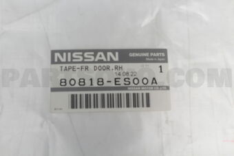 80818ES00A TAPE-FRONT DOOR SASH REAR,RH