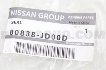 80838JD00D SEAL-FRONT DOOR PARTING RH