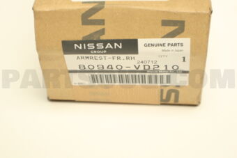 80940VD210 Nissan ARMREST-FRONT DOOR,RH