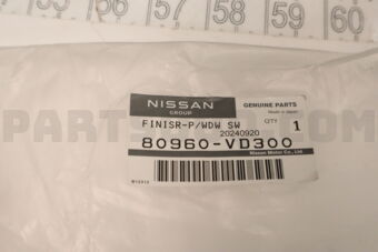 80960VD300 Nissan FINISHER-POWER WINDOW SWITCH,FRONT RH