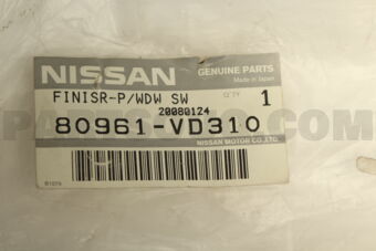 80961VD310 FINISHER-POWER WINDOW SWITCH,FRONT
