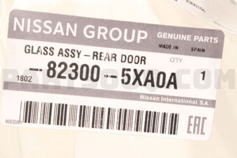 823005XA0A GLASS ASSY REAR