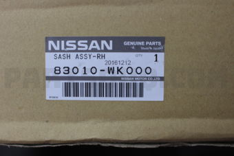 83010WK000 SASH ASSY-SIDE WINDOW,1ST RH