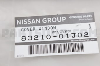 8321001J02 Nissan SASH ASSY-SIDE WINDOW,RH
