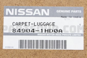 849041HD0A CARPET-LUGGAGE FLOOR