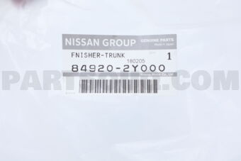 849202Y000 Nissan FNISHER-TRUNK