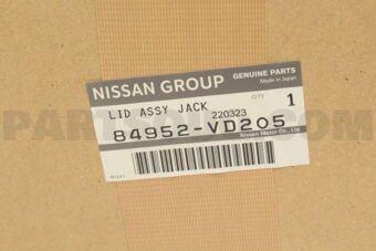 84952VD205 LID-LUGGAGE SIDE