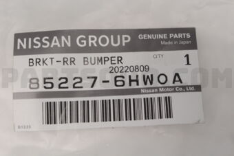 852276HW0A BRKT-RR BUMPER