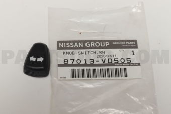 87013VD505 KNOB-SWITCH,FRONT SEAT RECLINING R