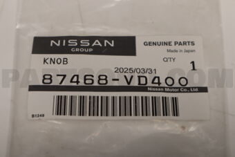 87468VD400 Nissan KNOB-RECLINING DEVICE LEVER