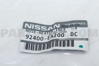 92400EA200 HOSE-HEATER,INLET