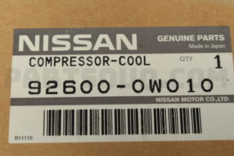 926000W010 COMPRESSOR ASSY-COOLER