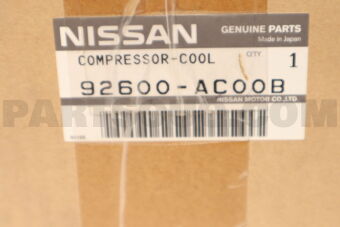92600AC00B Nissan COMPRESSOR-COOL