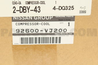 92600VJ200 COMPRESSOR ASSY-COOLER