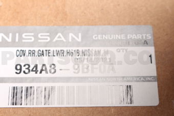 934A89BF0A COVER-REAR GATE,LOWER
