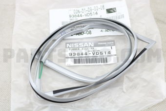 93844VD514 RUBBER ASSY-REAR