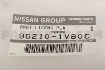 962101V80C BRKT LICENS PLA
