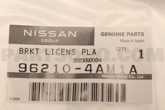 962104AM1A BRKT LICENS PLA