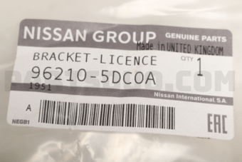 962105DC0A BRACKET LICENCE