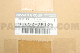 96252JF10A BRACKET-REAR LICENCE PLATE LAMP