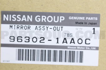 963021AA0C MIRROR ASSY-OUTSIDE,LH
