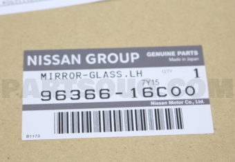 9636616C00 GLASS-MIRROR,LH