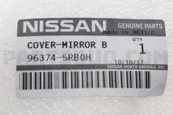 963745RB0H COVER MIRROR BODY,LH