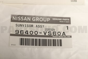 96400VS60A SUNVISOR ASSY-RH