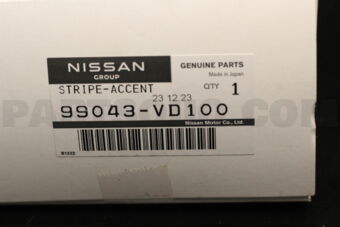 99043VD100 STRIPE-ACCENT,FRONT FENDER LH