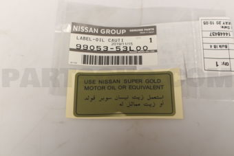 9905353L00 LABEL-OIL CAUTION