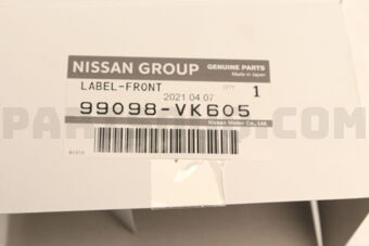 99098VK605 LABEL-FRONT