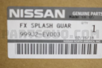 999J2EV003 FX SPLASH GUARDS