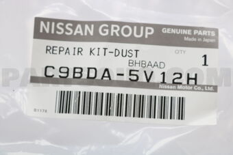 C9BDA5V12H Nissan REPAIR KIT-DUST