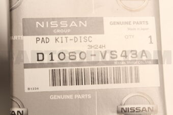 D1060VS43A PAD KIT-DISC