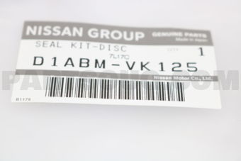 D1ABMVK125 SEAL KIT-DISC