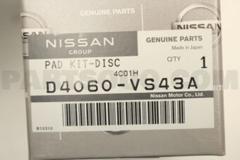 D4060VS43A PAD KIT-DISC