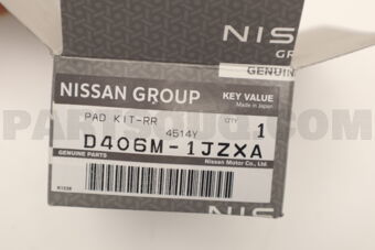 D406M1JZXA Nissan PAD KIT - DISC BRAKE